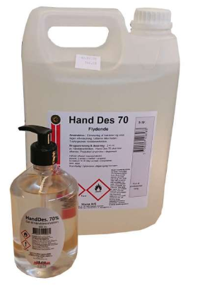 DIS hånddesinfektion 70% flydende 5 l.