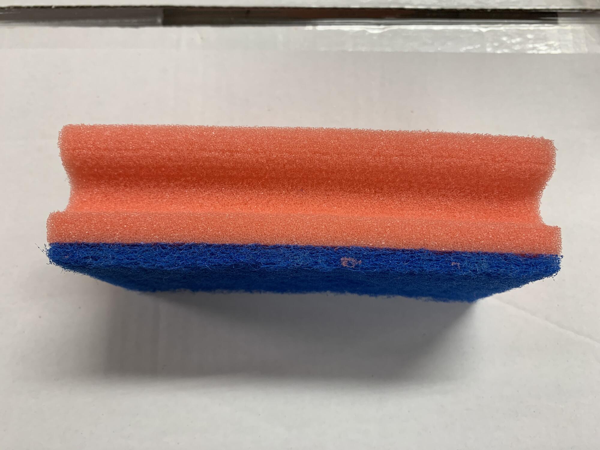 Svamp rød med blå skur 1 stk. (10)