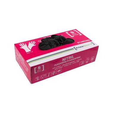 Nitril handske uden pudder SMALL SORT 100 stk.