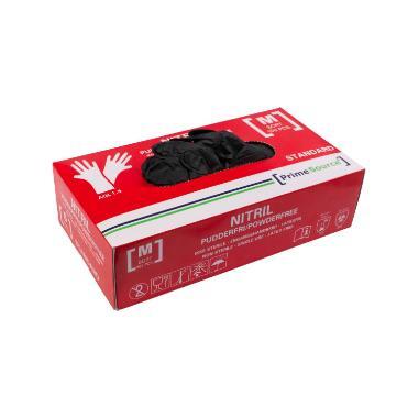 Nitril handske uden pudder MEDIUM SORT 100 stk.